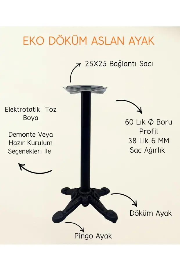 Masa Ayağı Döküm Standart Model